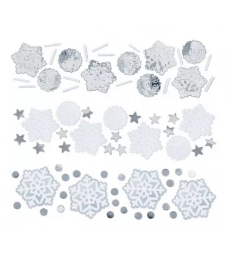 CONFETIS FLOCOS NEVE 